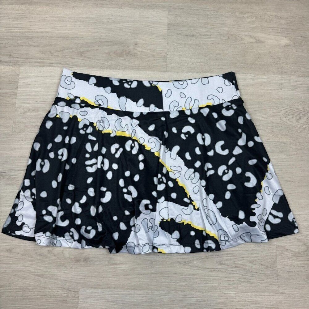 Jamie Sadock Simplicite Golf Skort Size XL Black Abstract 31310‎